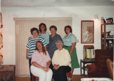 Aunt Joyce, Ann and Mom, Mary, Sue and Lori